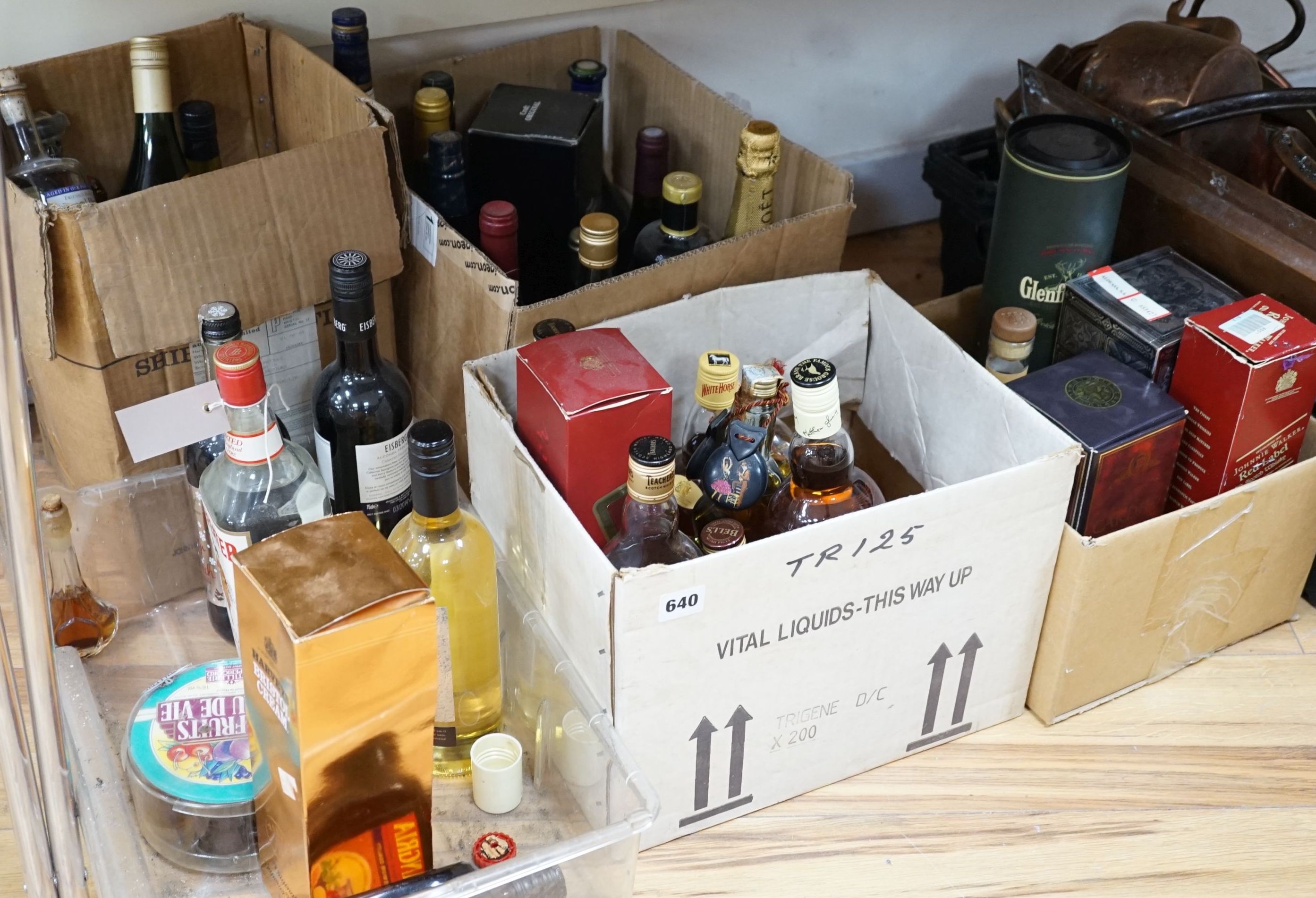 41 Assorted bottles of spirits, wine and liqueurs - 5 boxes