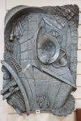 An abstract fibreglass sculpture of bell ringers - 84cm high