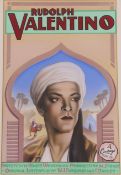 Brownfield, gouache and airbrush, Original artwork for Rudolph Valentino film poster, signed, 57 x