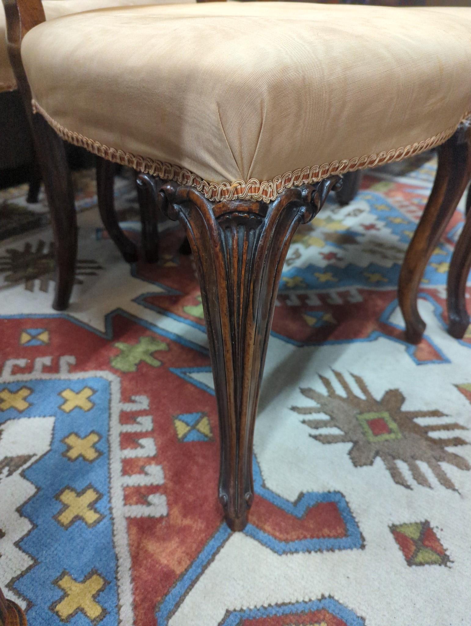 A set of four 19th century French Hepplewhite style rosewood dining chairs - Image 7 of 8