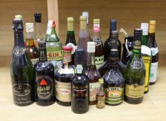 A quantity of various spirits, ports, etc. (21)