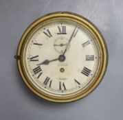 A Sestrel ship's wall clock, no key - 20cm diameter