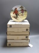 A set of six Chinese collector's plates in original boxes