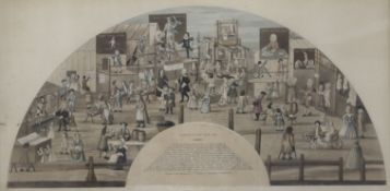 J.F. Setchel publ., 'Bartholomew Fair, 1721', overall 29 x 56cm