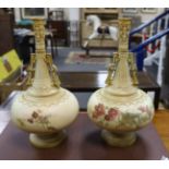 A pair of large Royal Worcester vases - 43cm tall