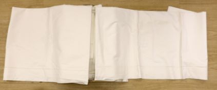 Six embroidered linen sheets