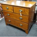 A small Regency mahogany chest, width 88cm, depth 48cm, height 80cm