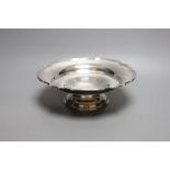 A modern silver pedestal dish, Frank Cobb & Co, Sheffield, 1982, diameter 24.3cm, 15oz.