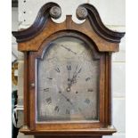 A George III and later oak cased 8 day longcase clock, marked George Dunbar, height 207cm