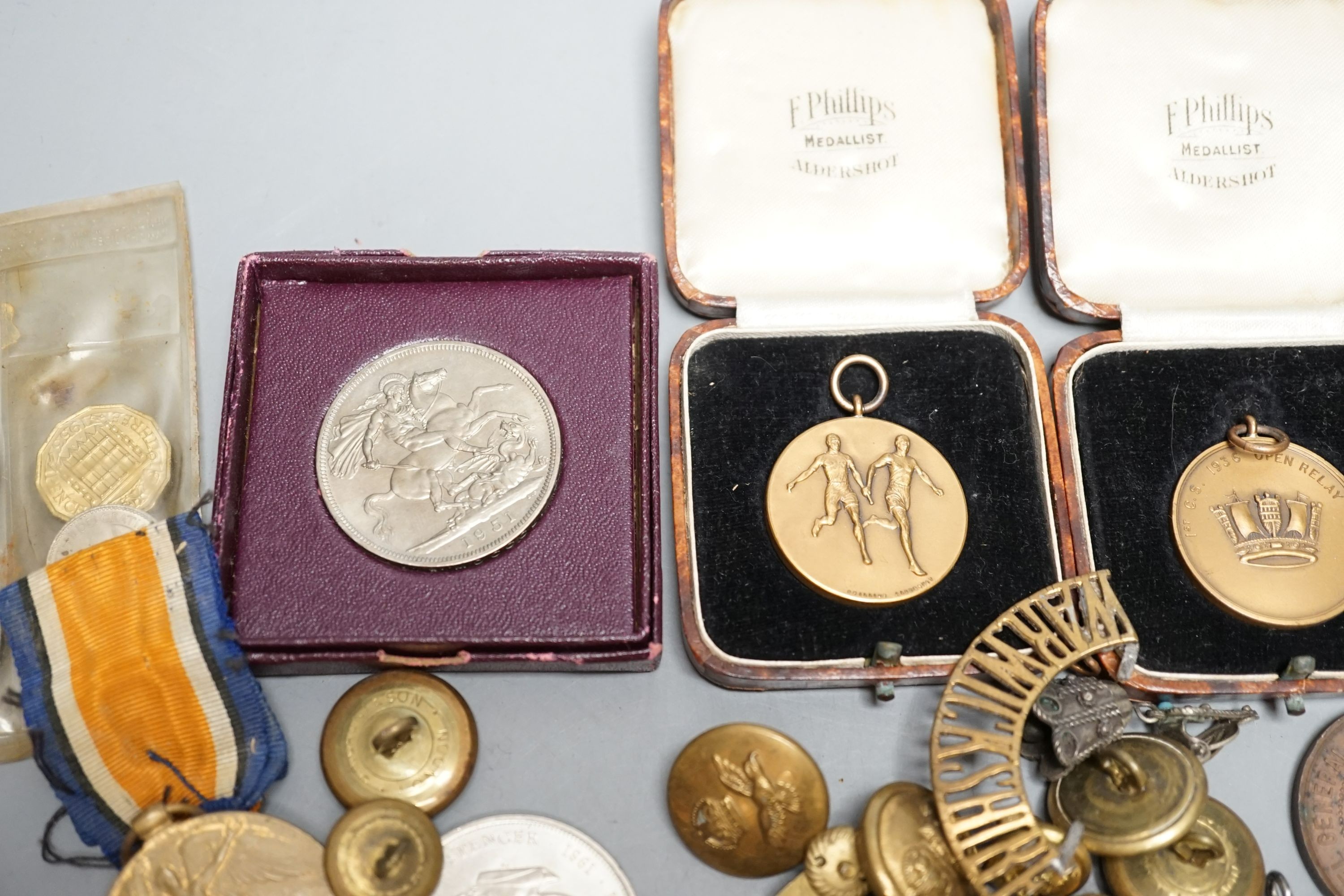 Mixed WW2 medals and coins - Image 4 of 6