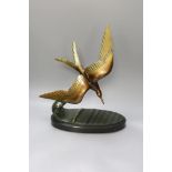 An Art Deco bronze tern, after Reniti - 43cm tall