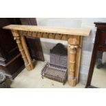 A George III style limewood chimneypiece, in the Strawberry Hill Gothic style, width 150cm, height