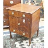 A George III mahogany enclosed washstand, width 64cm, depth 53cm, height 87cm