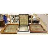Four 19th century needlepoint samplers, by Maria Day 1841, 51 x 44cm, Sarah ? 1812, Sarah Ann