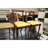 A pair of William IV rosewood dining chairs