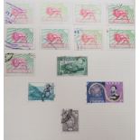 Album world stamps with Bechuanaland 1932 set - 10sh. mint, Bermuda, Falkland Is. 1938 set - £1