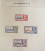 Three stamp albums with 1935 Silver Jubilee mint set of 250 including Egypt, 1937 Coronation two