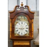 An early Victorian maple banded oak eight day longcase clock marked Rose, Coxhill, height 228cm