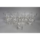 A set of ten Victorian glass 'lemonsqueezer' based wine glasses - 11.5cm tall