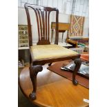 A George III mahogany dining chair