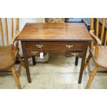 A George III mahogany lowboy, width 80cm, depth 49cm, height 72cm