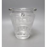 A Rogaska engraved glass ice bucket - 18cm tall