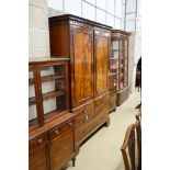 A George III mahogany linen press, width 123cm, depth 60cm, height 198cm