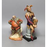 Two Doulton figures, The Jester HN 2016 and Falstaff HN 2054 - tallest 25cm