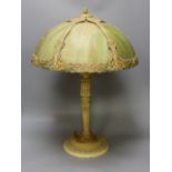 A Tiffany style mottled glass table lamp - 57cm tall