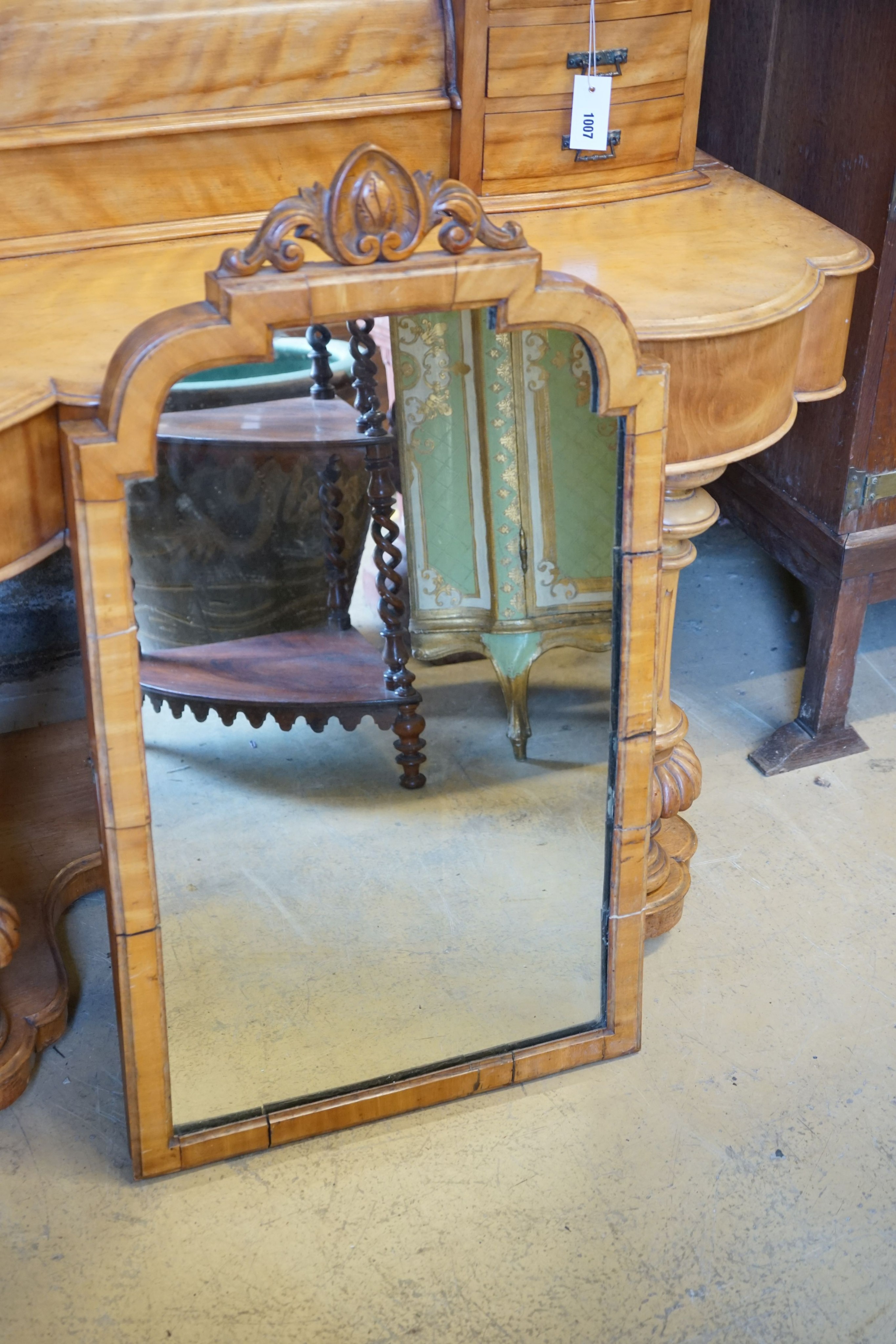 A Victorian satin birch duchess dressing table, width 122cm, depth 55cm, height 195cm - Image 3 of 6