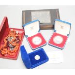Royal Mint silver crowns, other coins and costume jewellery