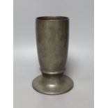 A Liberty's Tudric hammered pewter vase - 19.5cm tall