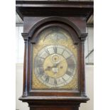 A George III oak 8 day moonphase longcase clock, marked Edward Sunders, Poole, height 217cm