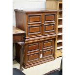 A pair of Edwardian mahogany table top cabinets, width 70cm, depth 45cm, height 100cm