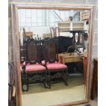 A large rectangular contemporary gilt framed wall mirror, width 138cm, height 184cm