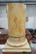 A faux marble column section, width 46cm, height 72cm