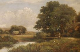 Robert Robin Fenson, alias Henry Maidment (fl.1889-1914) , oil on canvas, River landscape with