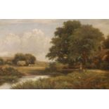 Robert Robin Fenson, alias Henry Maidment (fl.1889-1914) , oil on canvas, River landscape with