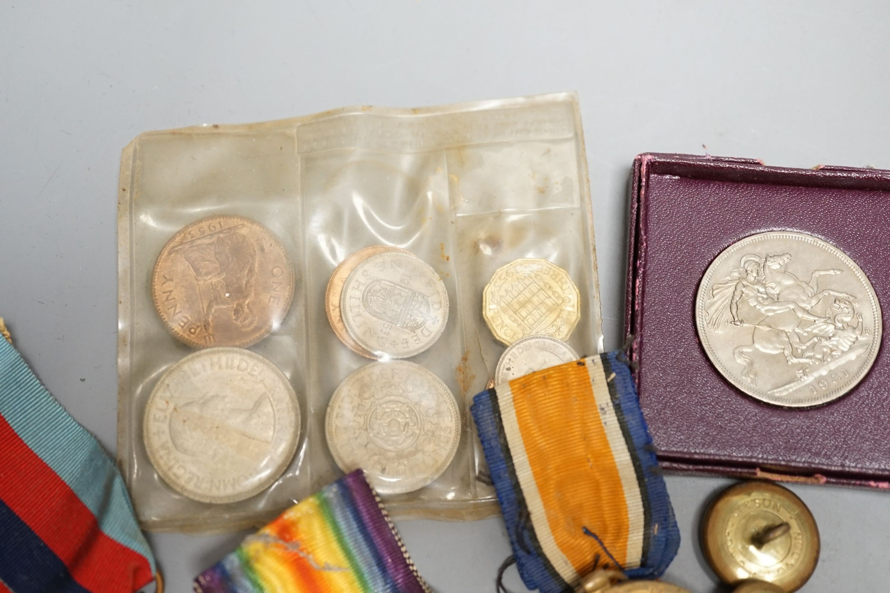 Mixed WW2 medals and coins - Image 3 of 6