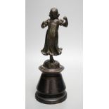Louis Frederick Roselieb (Roslyn) - an Edwardian Art Union of London bronze figure of a girl,17.5cm