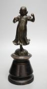 Louis Frederick Roselieb (Roslyn) - an Edwardian Art Union of London bronze figure of a girl,17.5cm