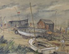 Marion Rhodes (1907-1998), watercolour, 'Aldeburgh, Suffolk', signed, 34 x 43cm