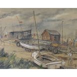 Marion Rhodes (1907-1998), watercolour, 'Aldeburgh, Suffolk', signed, 34 x 43cm