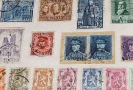 World stamps in 6 albums including Lincoln and Triumph album with G.B. 1841 1d red, browns and 2d