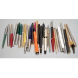 A collection of Parker pens