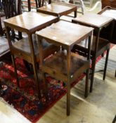 Four George III and later mahogany two tier washstands, largest width 37cm, depth 36cm, height 82cm