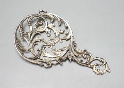 An American Black, Starr & Frost parcel gilt sterling ornamental spoon, of scrolling openwork