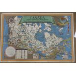 Macdonald Gill (1884-1947), A.C. Limited colour print, Poster of Canada and Newfoundland, their