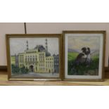 R.E. Devey, two watercolours, 'Sheepdogs that controlled sheep grazing in Hyde Park during the