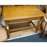 An early 20th century rectangular oak centre table, width 106cm, depth 67cm, height 76cm